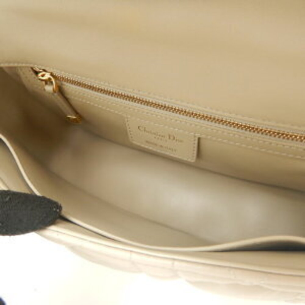 Dior Caro Cannage Shoulder Bag Beige Tan Calfskin - Picture 7 of 9